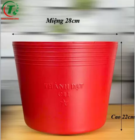Sản phẩm C11 - CHẬU  NHỰA MỀM ĐỎ THÀNH ĐẠT C11 THỌ